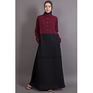 Dual colored Burka - A-line abaya
